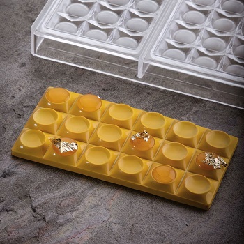 Pavoni 100g Bricks Polycarbonate Chocolate Bar Mould by Fabrizio Fiorani